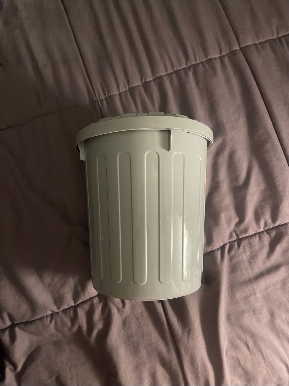 White Plastic Kitchen Waste Bin with Snap-On Lid
